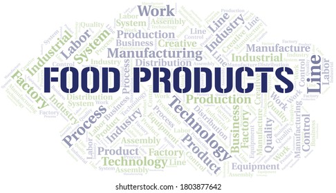 Food Products Word Cloud Create Text Stock Vector (Royalty Free ...