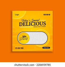 Food promotion social media post template