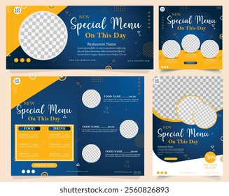 Food promotion vector design post, flyer ,menu and social media banner post template
