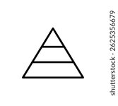 Food Pyramid with Three Sections Icon for Nutritional Guide