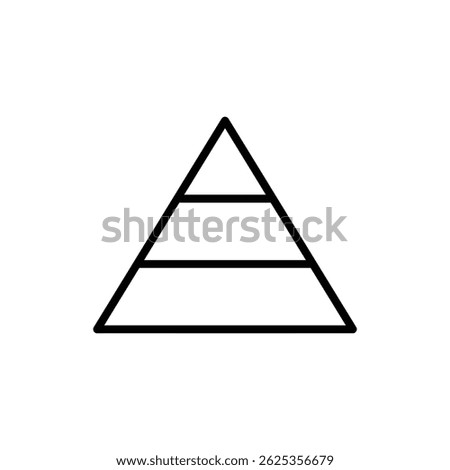 Food Pyramid with Three Sections Icon for Nutritional Guide