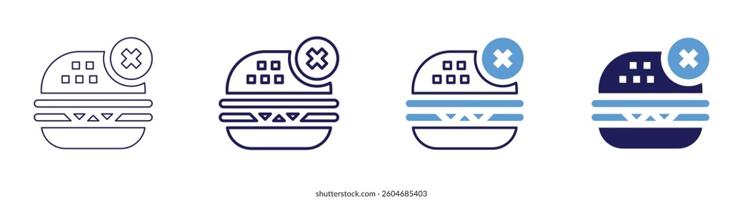 Food quality control icon in 4 different styles. Thin Line, Line, Bold Line, Duotone. Duotone style. Editable stroke.