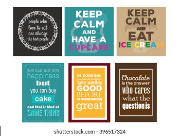Food quotes collection frame.