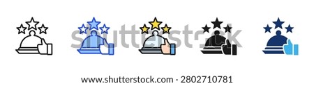 Food Rating Icon Collection With Multiple Styles