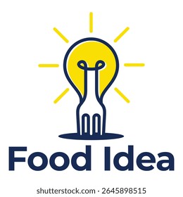 ideia de receita de alimentos plano design de logotipo minimalista