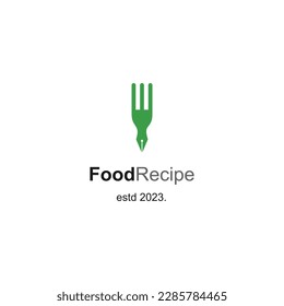 food recipe logo design on isolated background