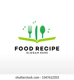 Food recipe logo designs template. restaurant logo symbol - vector