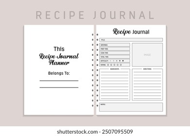 Food Recipe Planner KDP Interior