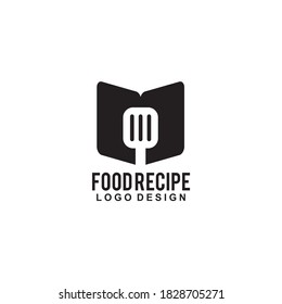 Food recipe restaurant logo design vector template