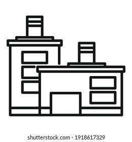 Food recycle factory icon. Outline food recycle factory vector icon for web design isolated on white background
