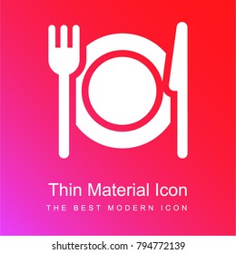 Food red and pink gradient material white icon minimal design