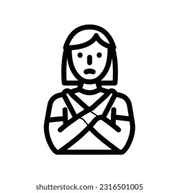 Nahrungsmittel, die Linie Symbol Vektor. Lebensmittelabweisungszeichen. isoliertes Kontursymbol