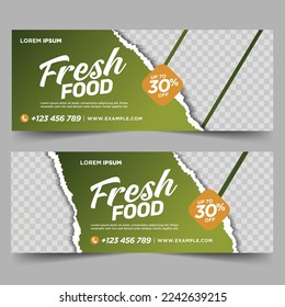 Food and Restaurant banner design template