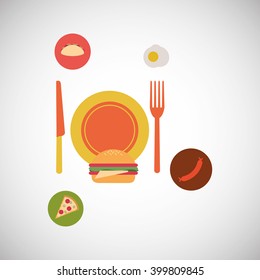 Food and restaurant design, vector illustration