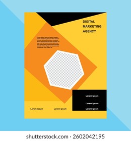Food and restaurant flyer design template food banner template design with abstract background