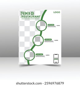 food restaurant flyer template design