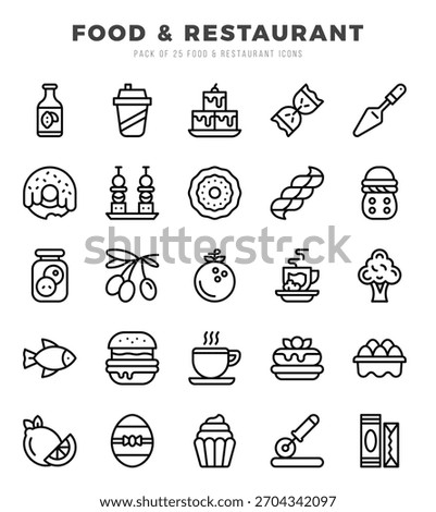 Food and Restaurant Icon Bundle 25 Icons for Websites and Apps