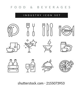 Food and Restaurant -  Icon Set as EPS 10 File