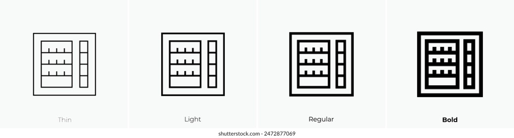 food and restaurant icon. Thin, Light Regular And Bold style design isolated on white background