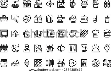 Food and restaurant icons High-Quality Vector Icons Collection with Editable Stroke. Ideal for Professional and Creative Projects.