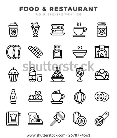 Food and Restaurant icons set. Vector illustration.