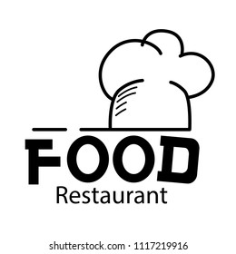 Food Restaurant Logo Chef Hat Background Vector Image
