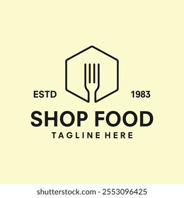 food restaurant logo design template illustration vector