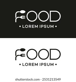 Ilustración de Plantilla de Vector de logotipo de comida y restaurante