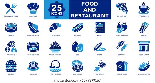 food and restaurant, food, restaurant, menu, healthy, eat icon set. Outline icons collection. Simple vector illustration