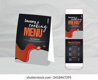 Food And Restaurant Menu Table Tent design template