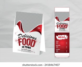 Food And Restaurant Menu Table Tent design template