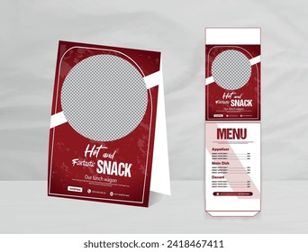 Food And Restaurant Menu Table Tent design template