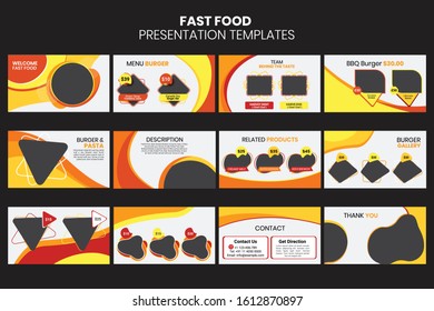 Food Restaurant Recipe Presentation Templates. vector design.