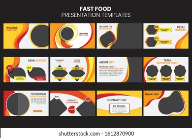 Food Restaurant Recipe Presentation Templates. vector design.