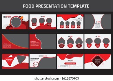 Food Restaurant Recipe Presentation Templates. vector design.