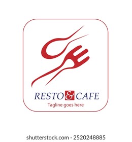 Essen für Restaurant und resto Logo Design-Vorlage