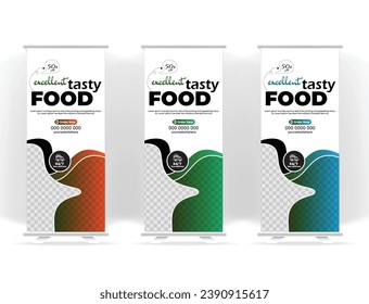 food restaurant Retractable Banners design template