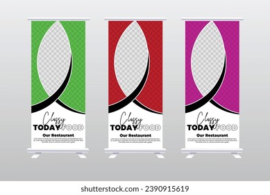 food restaurant Retractable Banners design template