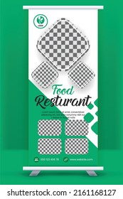 Food restaurant roll up banner