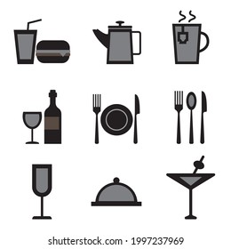 Food and restaurant set icon.