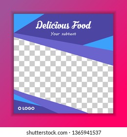Food Restaurant Social Banner Template Vector