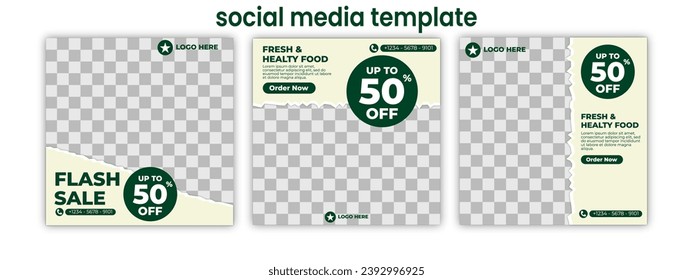 food and restaurant  social media post template. Suitable for social media post, and web ads
