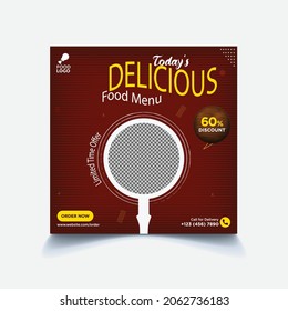 Food And Restaurant Social Media Template, Social Media Banner For Food Business, Vegetable, Junk Food, Instagram Post Design