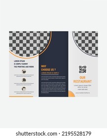 Food Restaurant Trifold Brochure Design