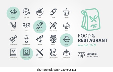 Food & Restaurant vector icons