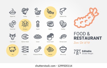 Food & Restaurant vector icons