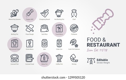 Food & Restaurant vector icons