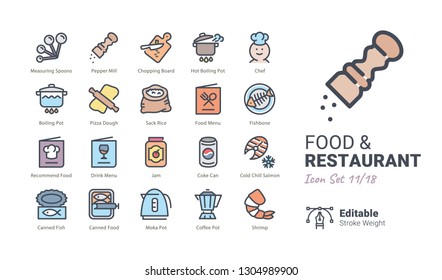 Food & Restaurant vector icons