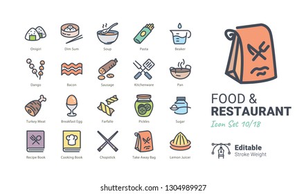 Food & Restaurant vector icons