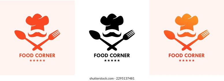 Food Restaurant Vector Logo Template Set